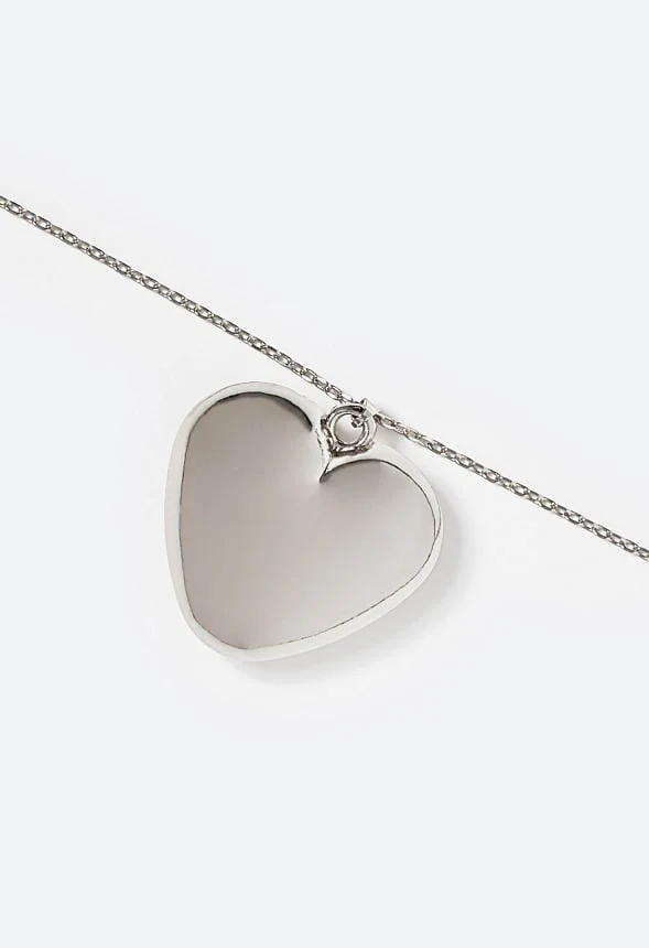 Bebe Smooth Domed Heart Pendant On Fine Chain Necklace - Image 3
