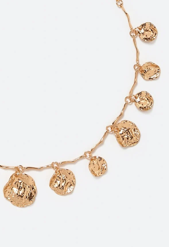 Beck Hammered Metal Discs Necklace - Image 2
