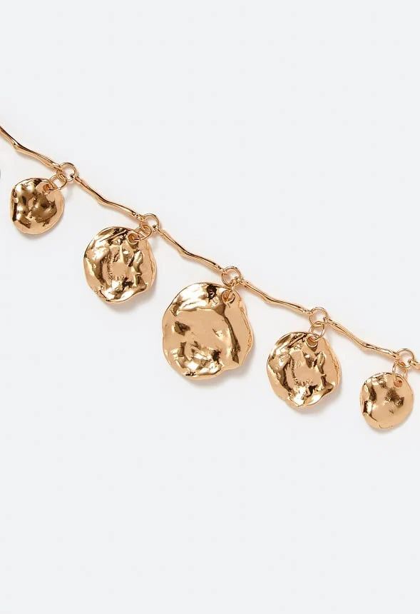 Beck Hammered Metal Discs Necklace - Image 3