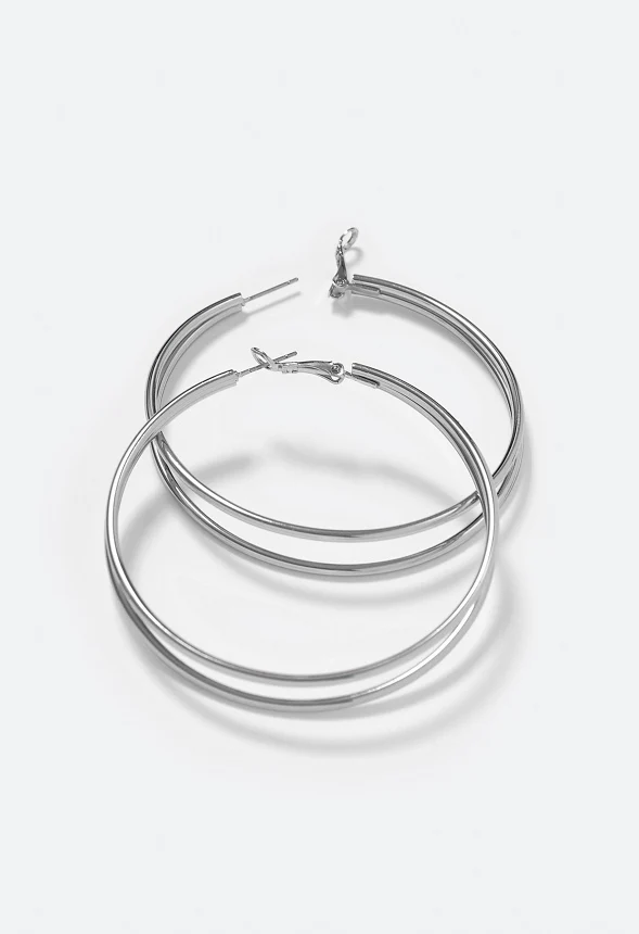 Belen Fine Double Hoop Earrings - Image 3