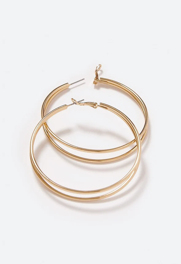 Belen Fine Double Hoop Earrings - Image 3