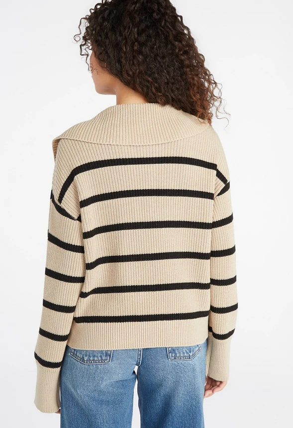 Bell Collar Long Sleeve Sweater - Image 2