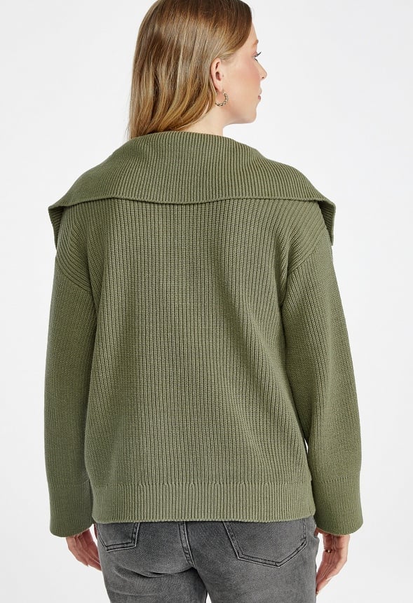 Bell Collar Long Sleeve Sweater - Image 2
