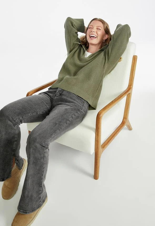 Bell Collar Long Sleeve Sweater - Image 4