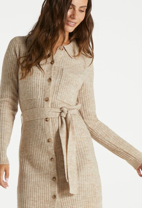 Belted Cardigan Dress - Image 3