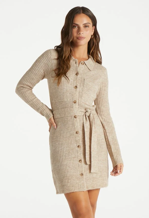 Belted Cardigan Dress - Image 6