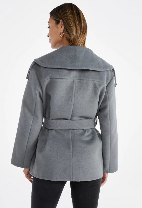 Belted Fringe Coat - Image 2
