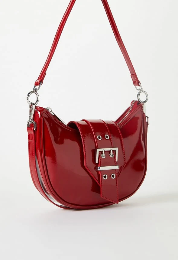 Belted Half Moon Shoulder Bag - Image 4