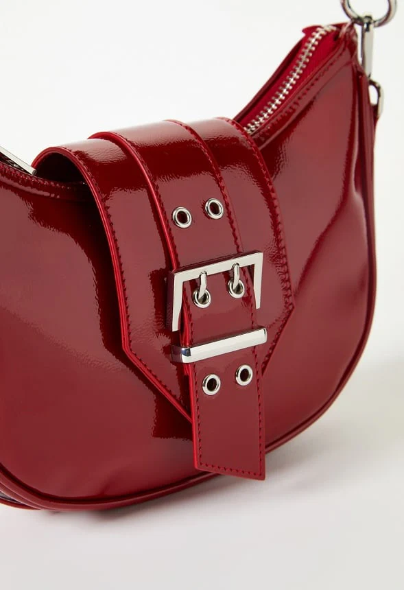 Belted Half Moon Shoulder Bag - Image 5