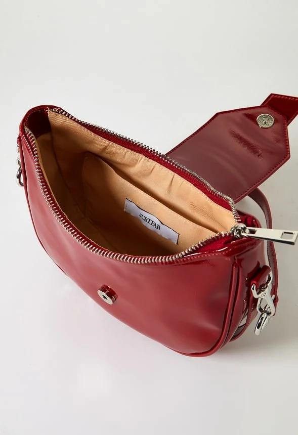 Belted Half Moon Shoulder Bag - Image 6