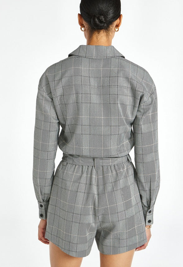 Belted Menswear Playsuit - Image 2