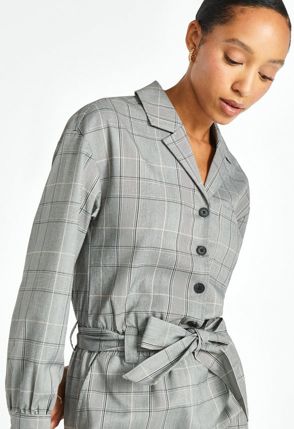 Belted Menswear Playsuit - Image 3