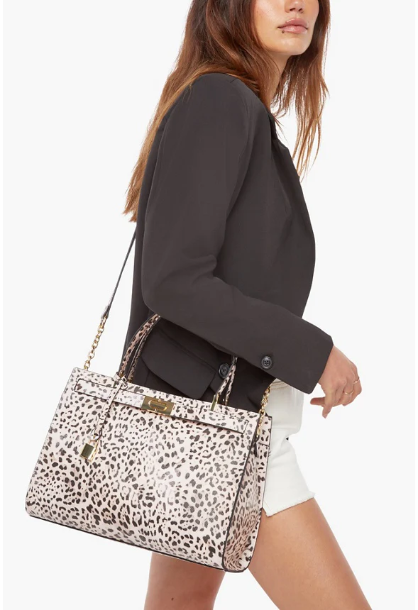 Belted Satchel with Padlock - Image 6