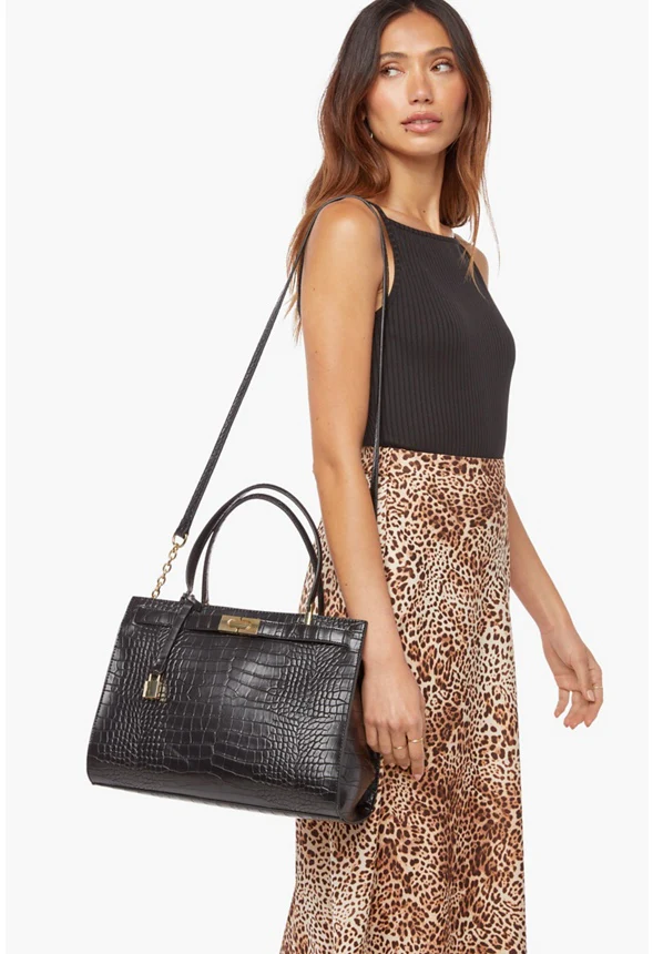 Belted Satchel with Padlock - Image 3