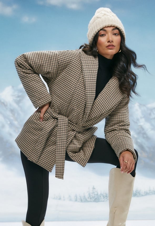 Belted Wrap Puffer - Image 7