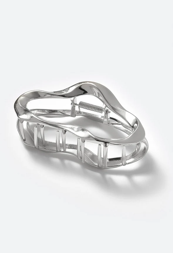 Beth Bold Irregular Cut Out Shape Metal Hair Claw - Image 2