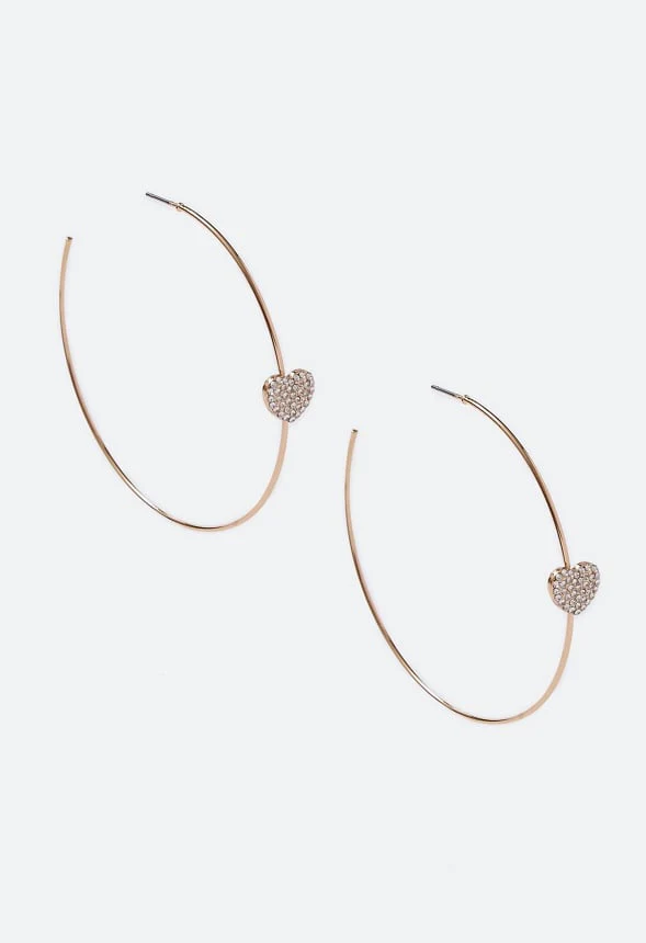 Bianca Heart Hoop Earrings - Image 2