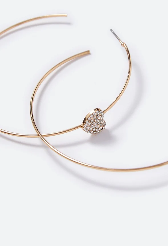 Bianca Heart Hoop Earrings - Image 3