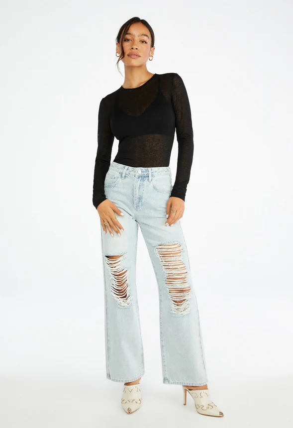 Billie Mid Rise Straight Leg Jeans - Image 4