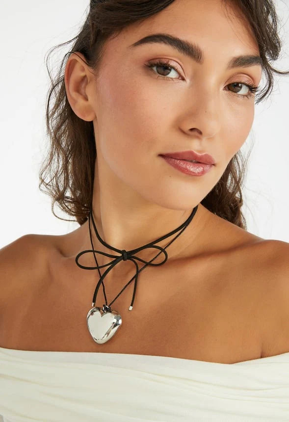 Billie Puff Heart Wrap Around Choker