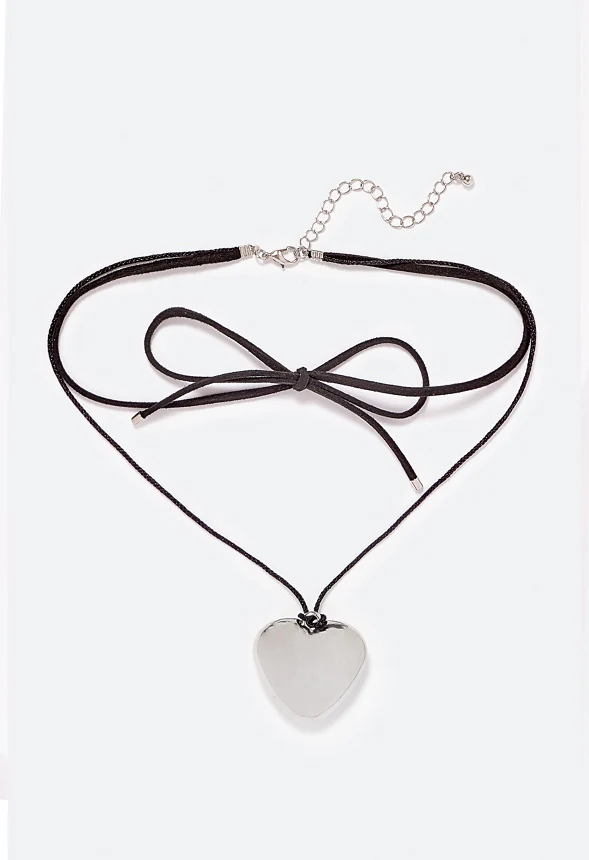 Billie Puff Heart Wrap Around Choker - Image 2