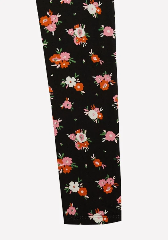 Black Ditsy Floral Legging - Image 2