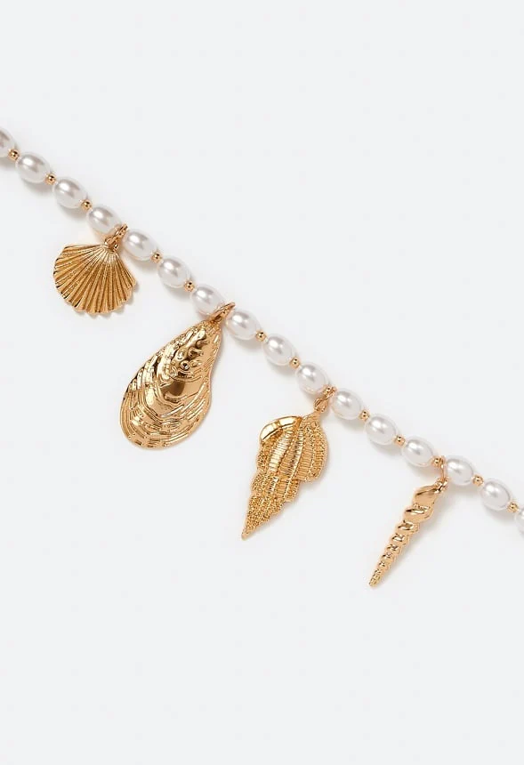Blake Organic Pearls Necklace With Shells Charms - Image 3