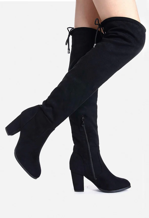Block Heel Over The Knee Boot - Image 4