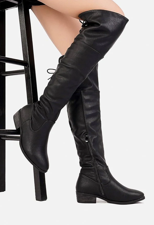Block Heel Over The Knee High Boot - Image 2