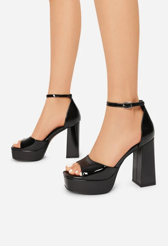 Block Heel Platform Sandals - Image 2