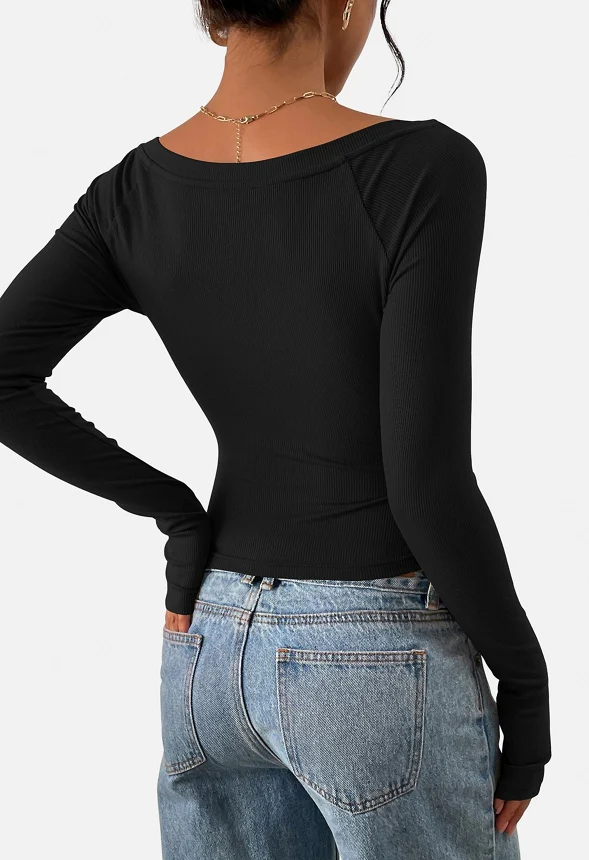 Boat Neck Basic Tee - Image 2