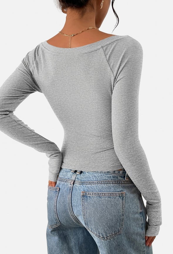 Boat Neck Basic Tee - Image 2