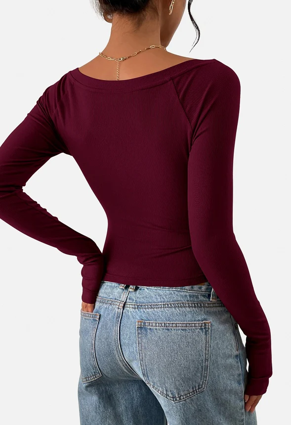 Boat Neck Basic Tee - Image 2