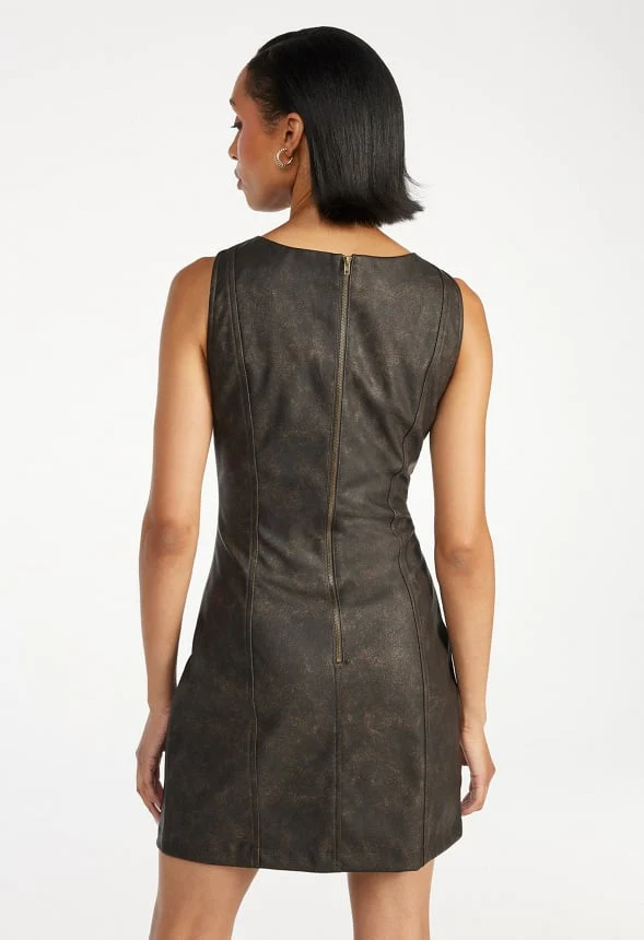 Boat Neck Mini Dress - Image 3