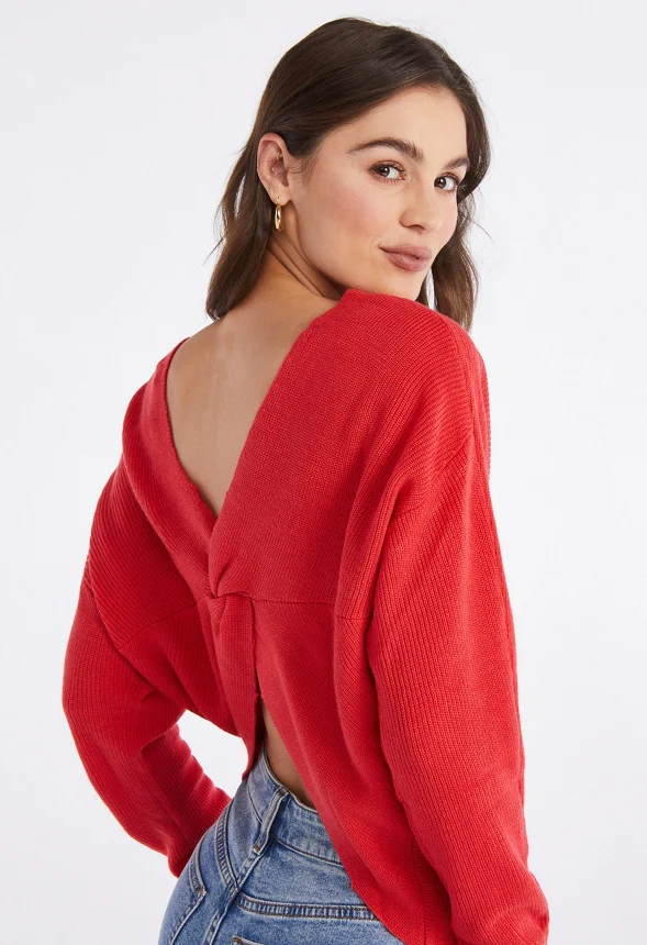 Boat Neck Pullover Sweater - Image 3