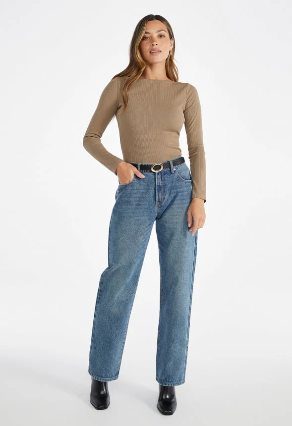 Boat Neck Rib Top - Image 4