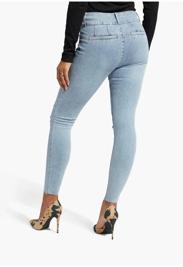 Booty Lifter Distressed Jeans - Image 2