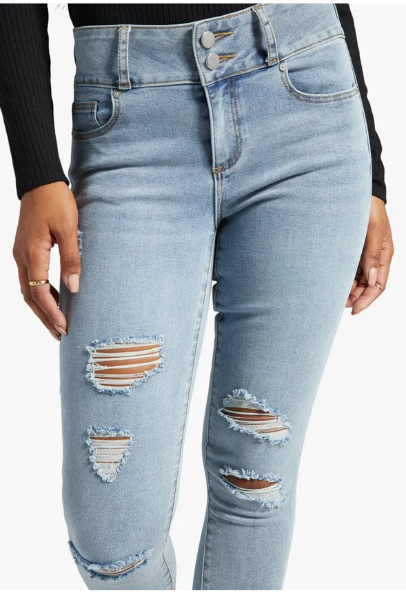 Booty Lifter Distressed Jeans - Image 4