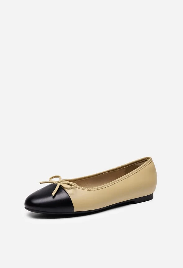 Bow Dual-tone Cap Toe Flats - Image 3