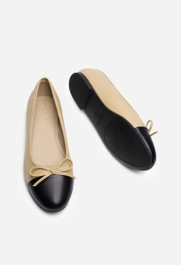 Bow Dual-tone Cap Toe Flats - Image 5