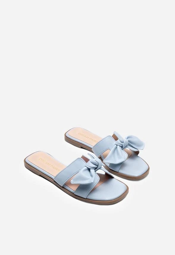 Bow Flat Slide Sandals - Image 5
