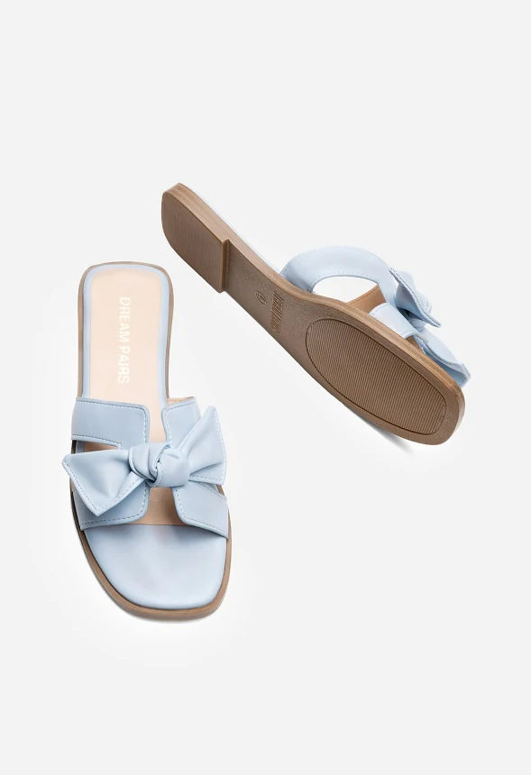 Bow Flat Slide Sandals - Image 6