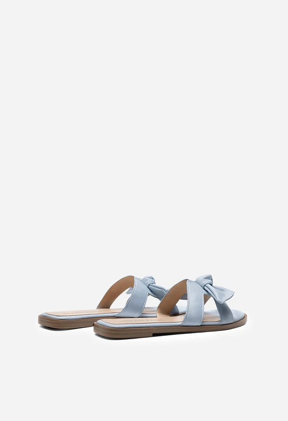 Bow Flat Slide Sandals - Image 7
