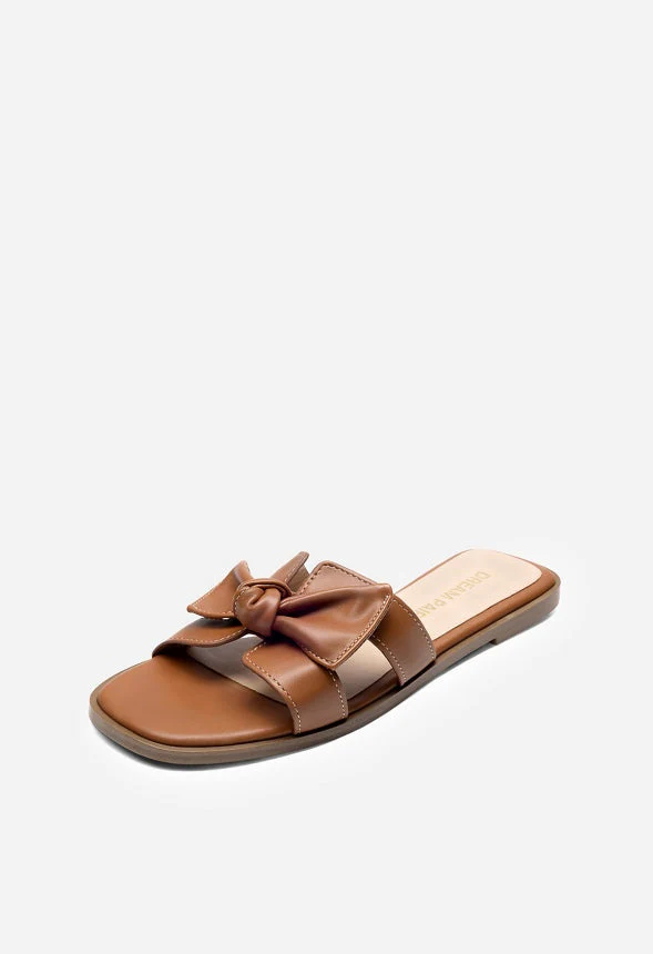 Bow Flat Slide Sandals - Image 3