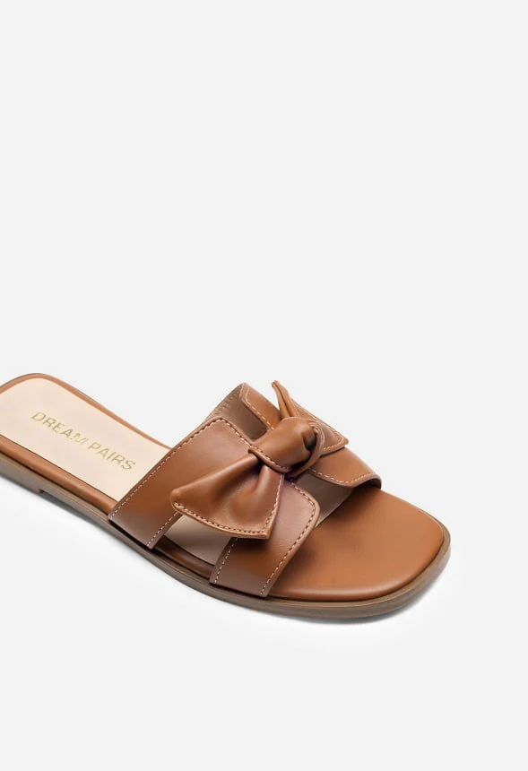 Bow Flat Slide Sandals - Image 5