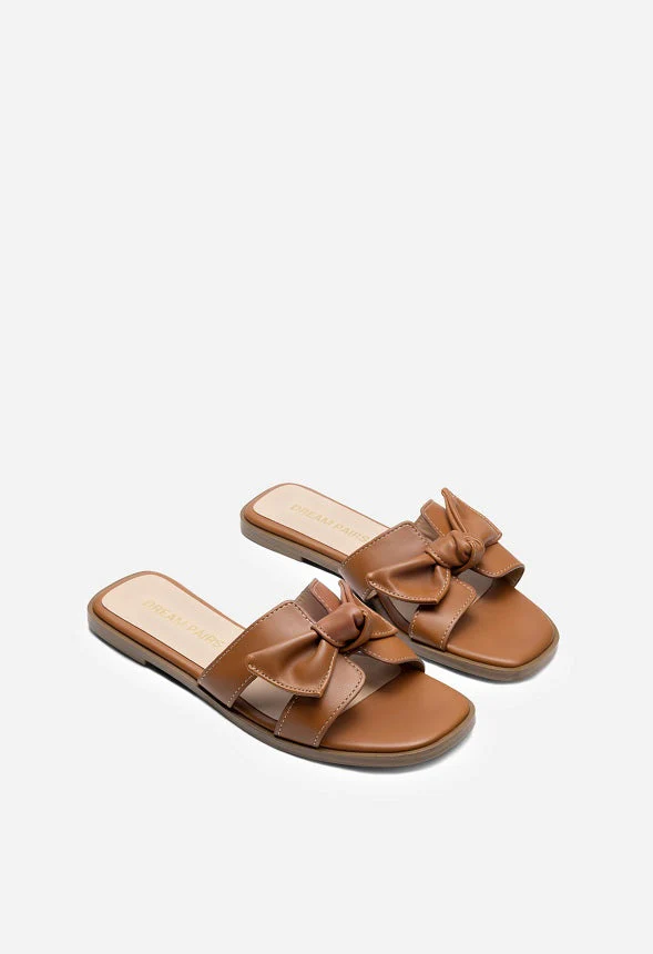 Bow Flat Slide Sandals - Image 8
