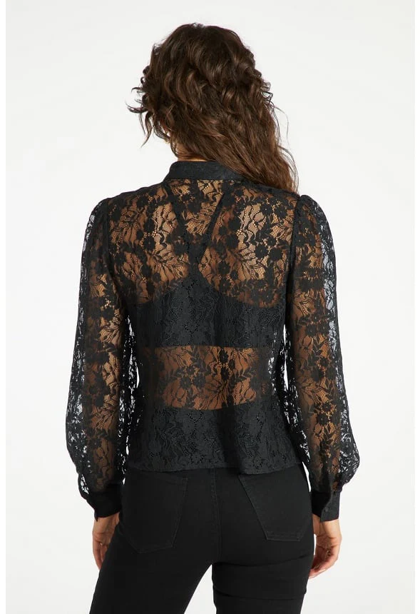 Bow Neck Lace Top - Image 2
