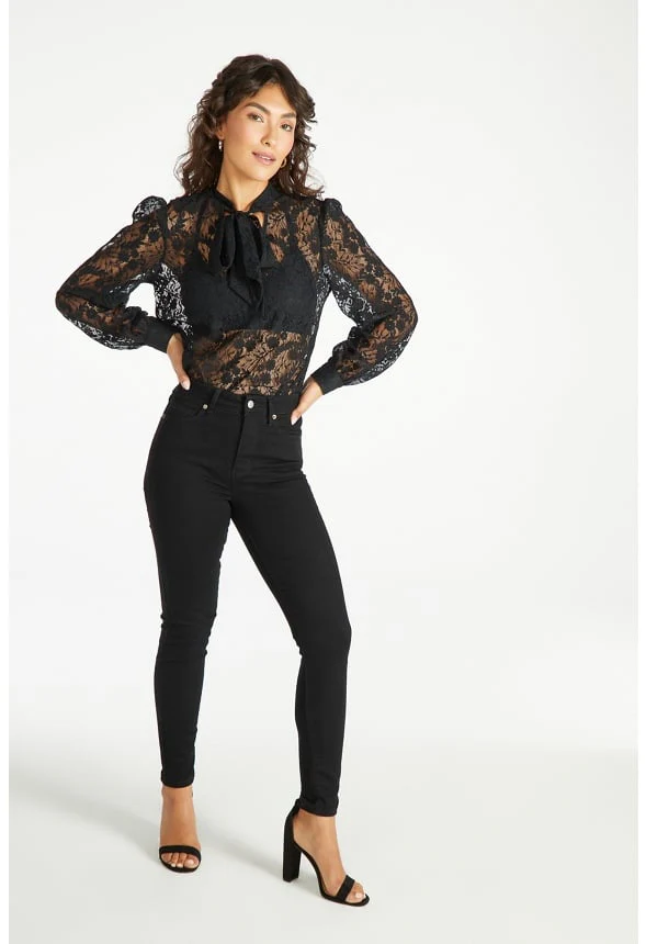 Bow Neck Lace Top - Image 5