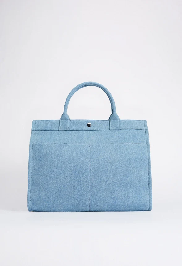 Boxy Fabric Tote With Slip Pockets - Image 4