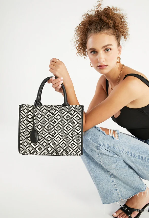 Boxy Tote with Crossbody Strap - Image 7